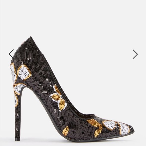 JUSTFAB• FLORA SEQUINS PUMP • EUC - Picture 4 of 7